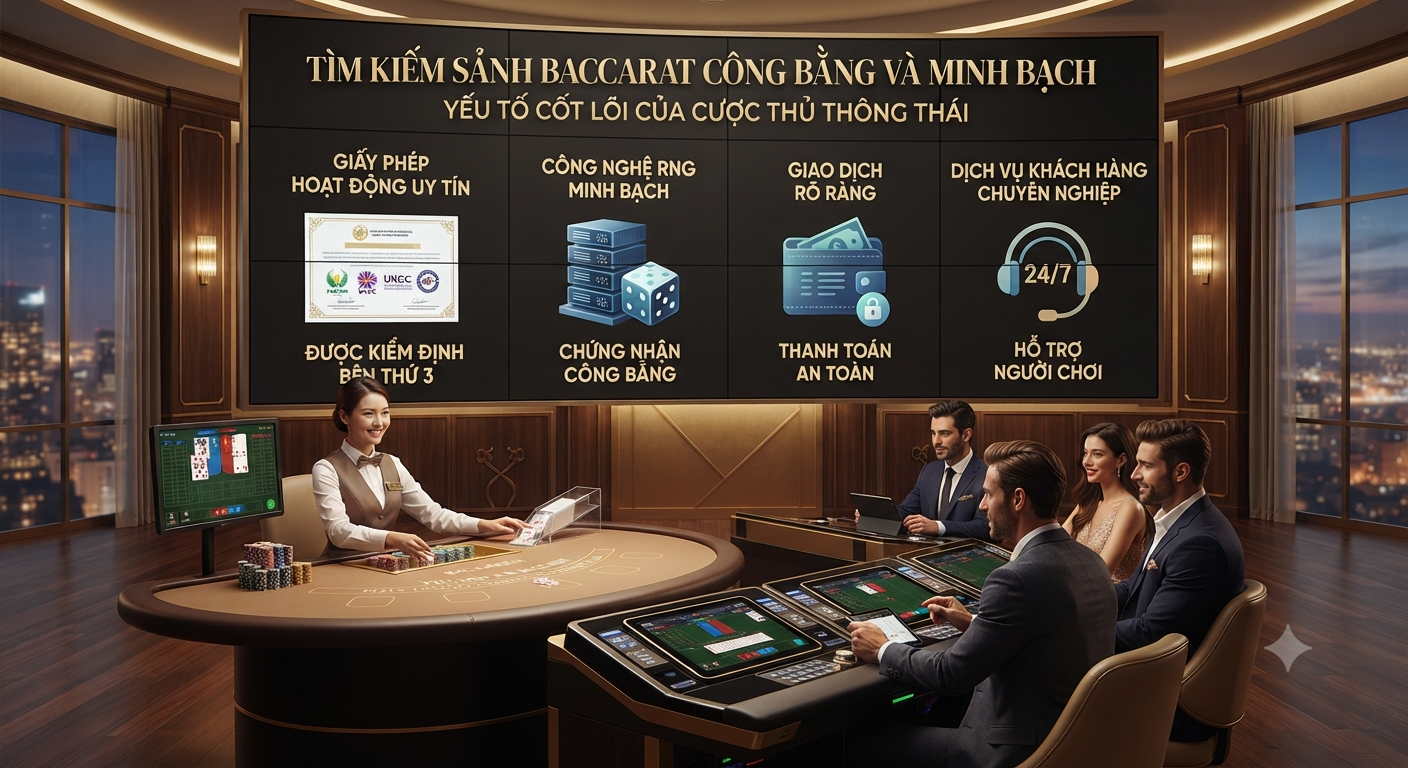 sảnh baccarat công bằng và minh bạch